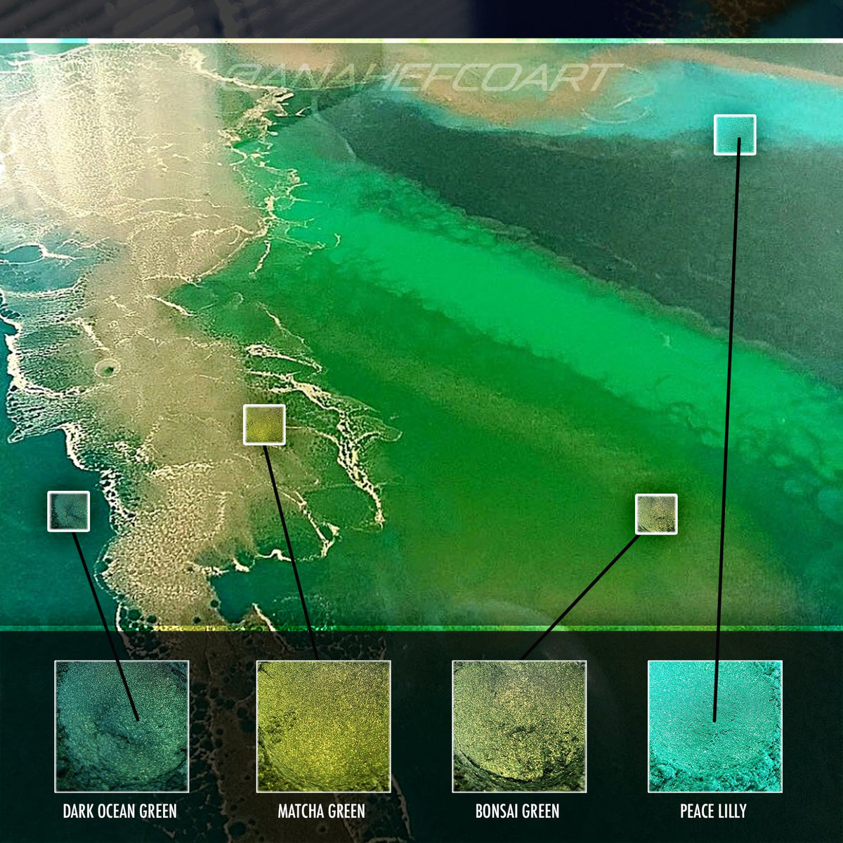 Dark Ocean Green