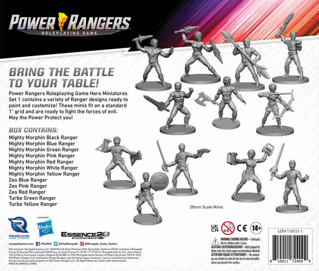 Power Rangers RPG: Hero Miniatures - Set 1