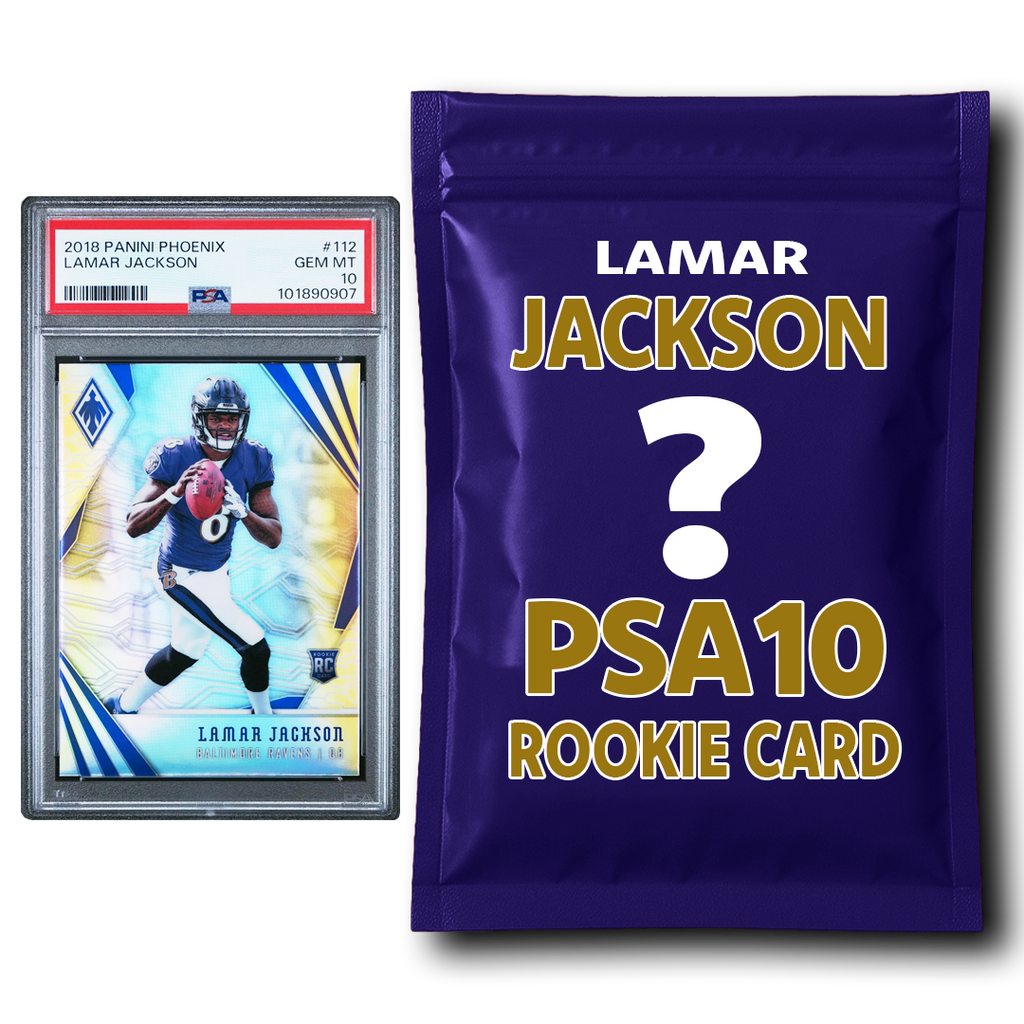 Lamar Jackson PSA 10 Graded Football Rookie Card Mystery Pack
