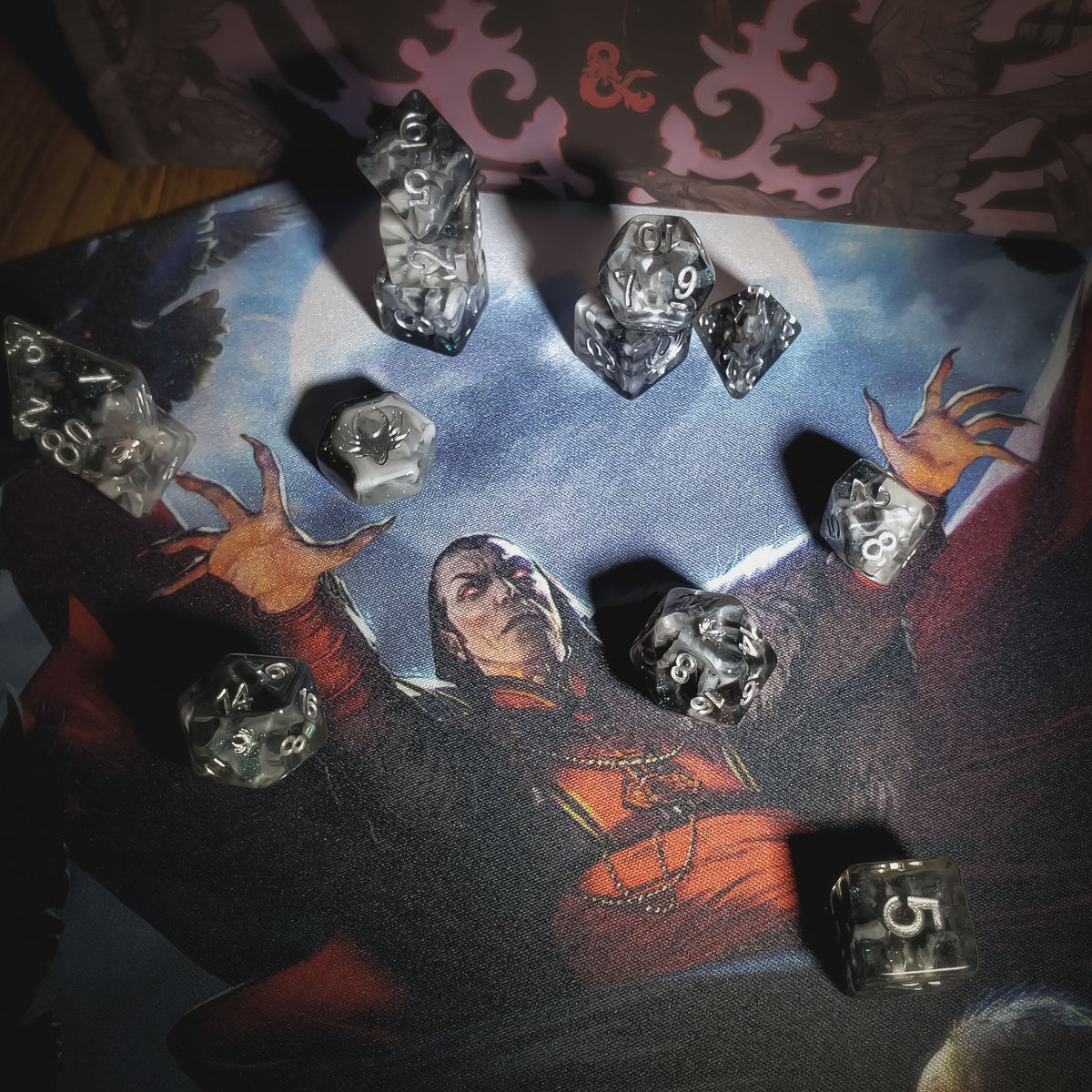 Misty Step - 14 Piece DnD Dice Set | Acrylic RPG Gaming Dice