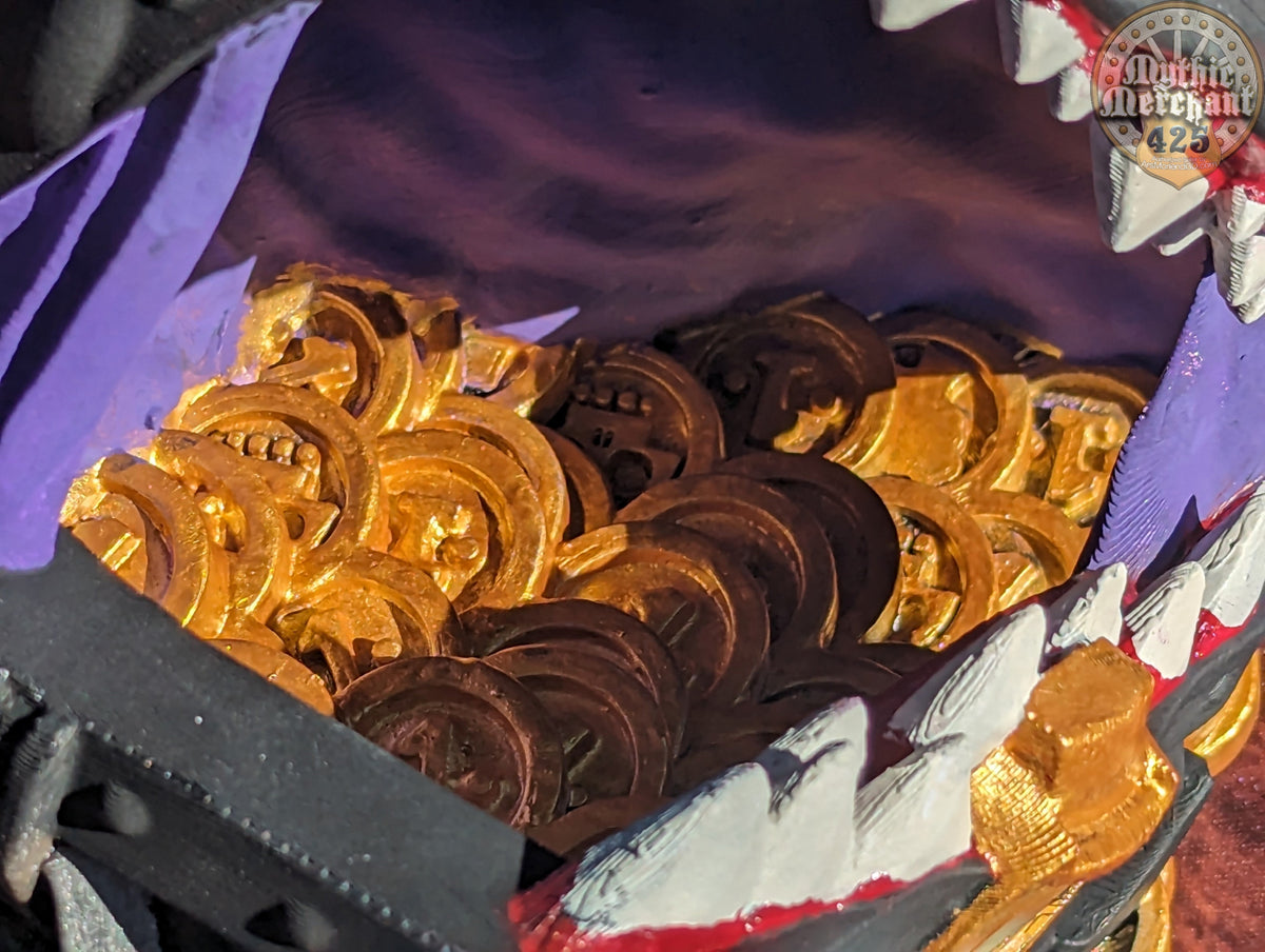 Mimic Treasure Chest 3D Printed Dice Tower - Mythic Mugs Collection by Ars Moriendi 3D| Dice Tray | D20 Dice Vault - Unleash the Mimic Magic