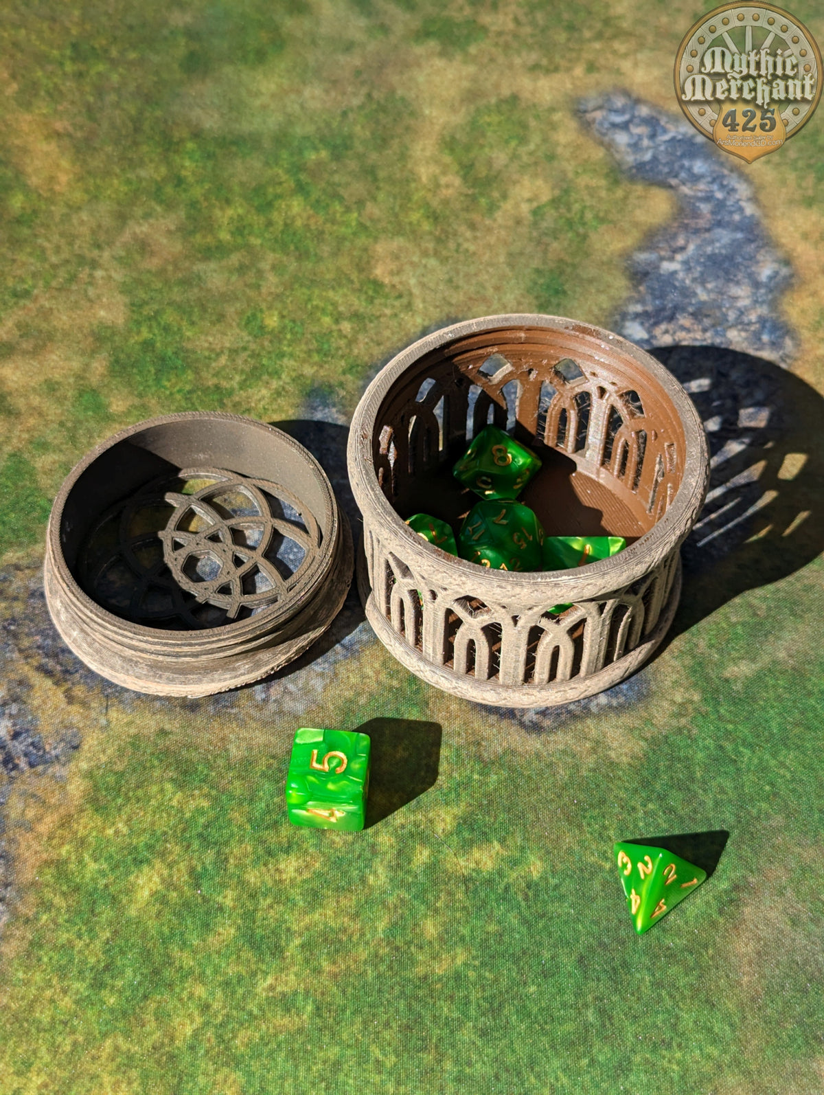 Elf 3D Printed Dice Jail | Dice Vault | Dice Box | Mythic Mugs Collection by Ars Moriendi 3D- Embrace the Elegance of Elven Enchantment!