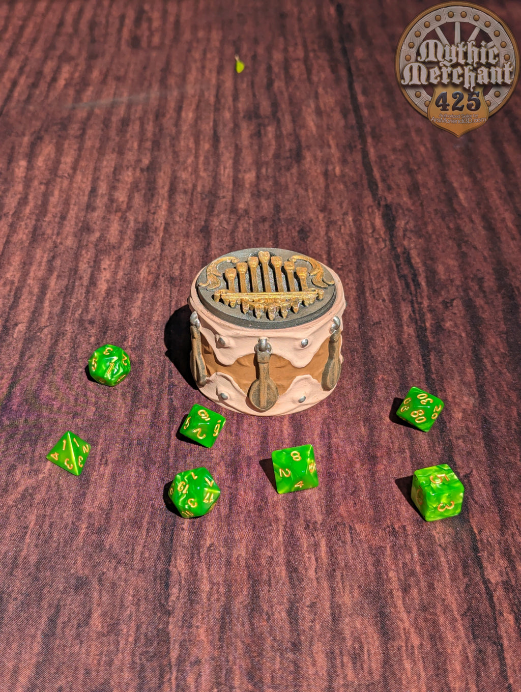 Bard Class 3D Printed Dice Jail | Table Coaster | D20 Dice Vault | DnD Player Gift | Mythic Mugs by Ars Moriendi 3D- Compose an Adventure!