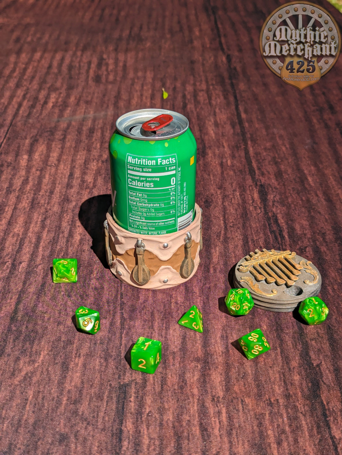 Bard Class 3D Printed Dice Jail | Table Coaster | D20 Dice Vault | DnD Player Gift | Mythic Mugs by Ars Moriendi 3D- Compose an Adventure!
