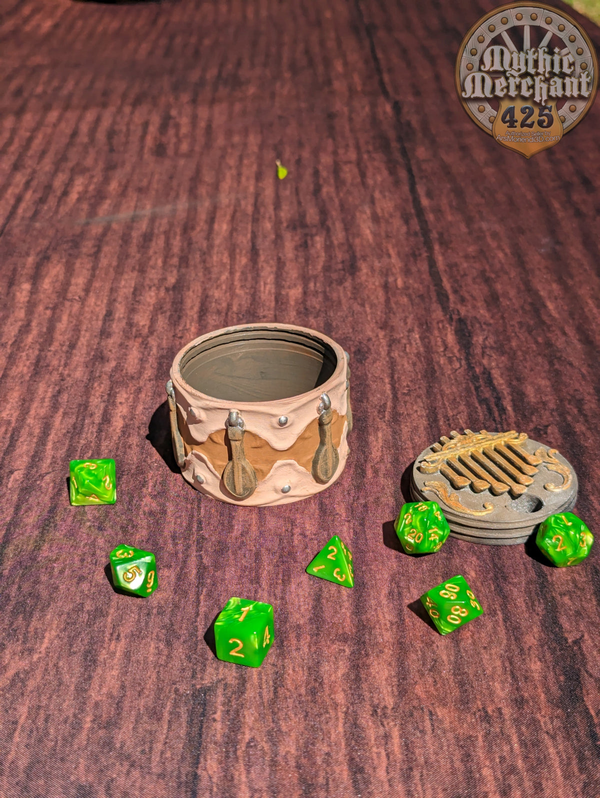 Bard Class 3D Printed Dice Jail | Table Coaster | D20 Dice Vault | DnD Player Gift | Mythic Mugs by Ars Moriendi 3D- Compose an Adventure!