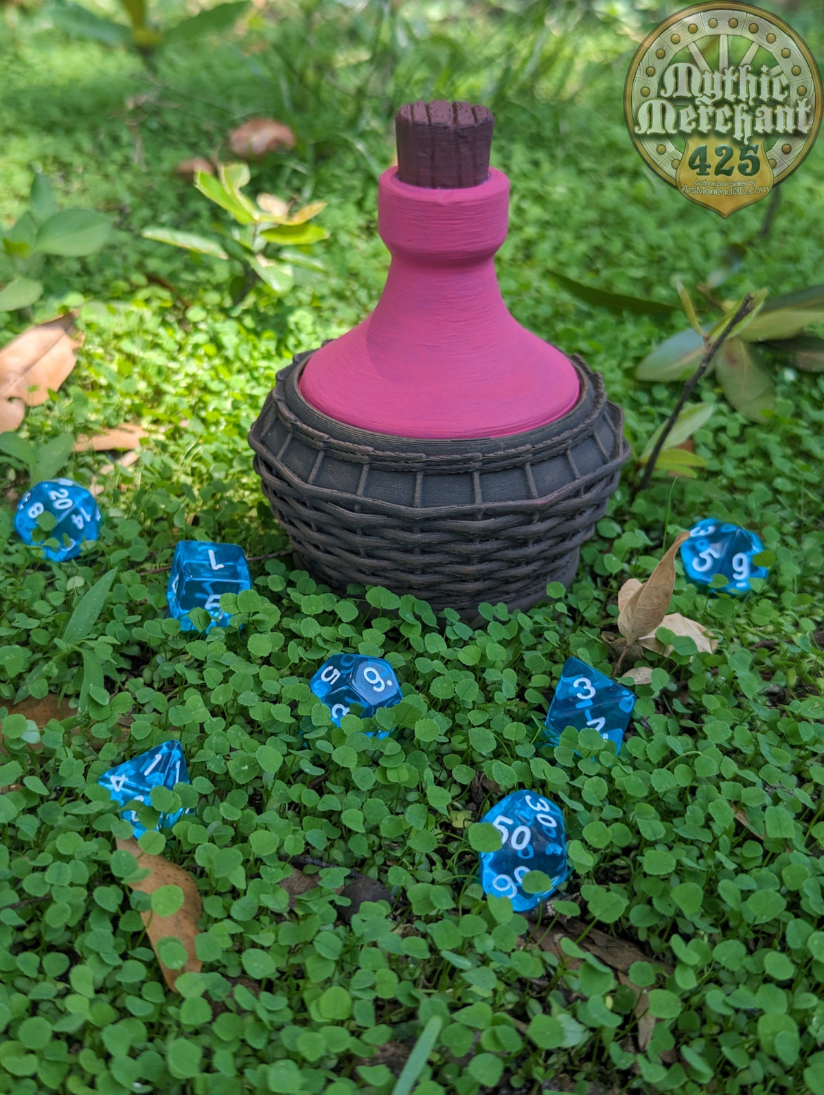 Halfling Hobbit Potion Bottle 3D Printed Dice Jail | Dice Vault | Mythic Mugs Collection by Ars Moriendi 3D- Embrace Whimsical Charm!