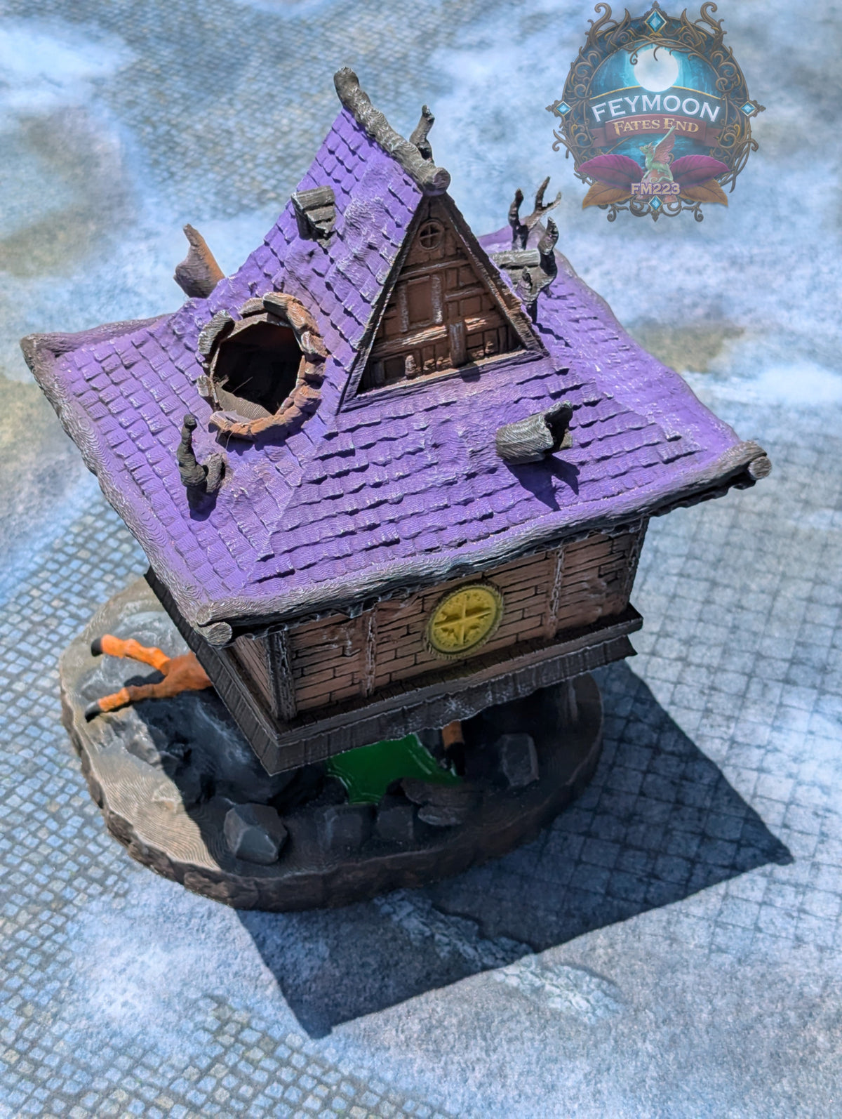 Baba Yaga's Hut 3D Printed Dice Tower- Fate's End Fey Moon Collection | Baba Lysaga's Hut | Dice Roller - Unlock Baba Yaga's Power!!!