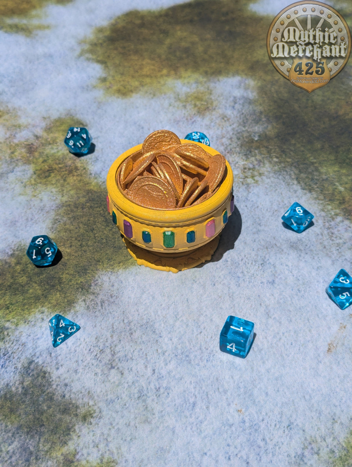 Treasure Cup 3D Printed Dice Jail | RPG Dice Vault | D20 Box | Player Gift - Plunder and Lock Away Dice with the Treasure Cup Dice Jail!