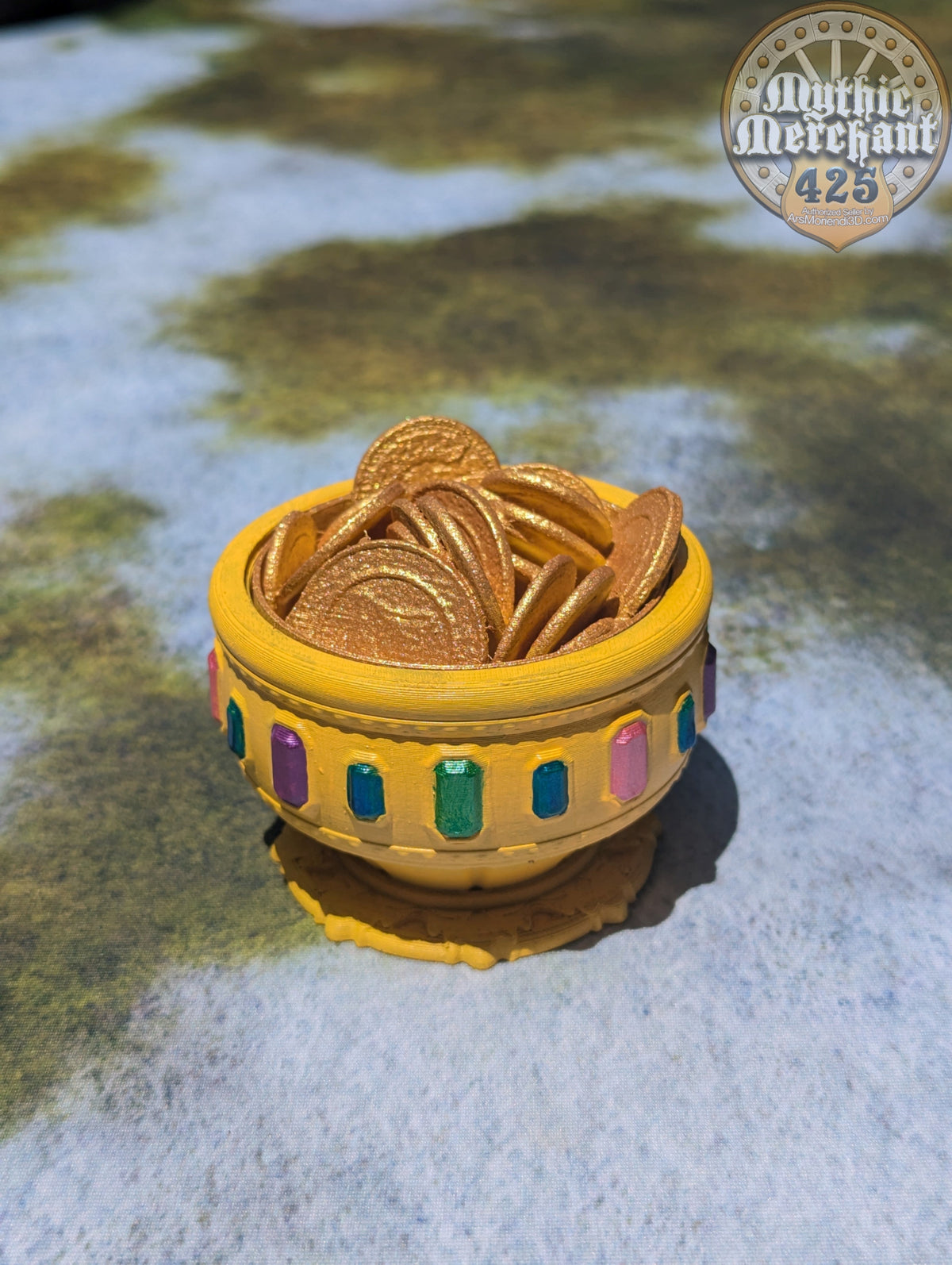 Treasure Cup 3D Printed Dice Jail | RPG Dice Vault | D20 Box | Player Gift - Plunder and Lock Away Dice with the Treasure Cup Dice Jail!