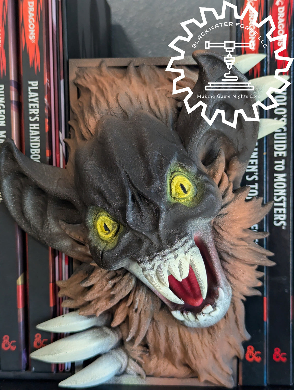 Vampire Bat Monster 3D Printed Book Nook- Miniatures of Madness- Step into the Shadowy Realms of Dark Fantasy!