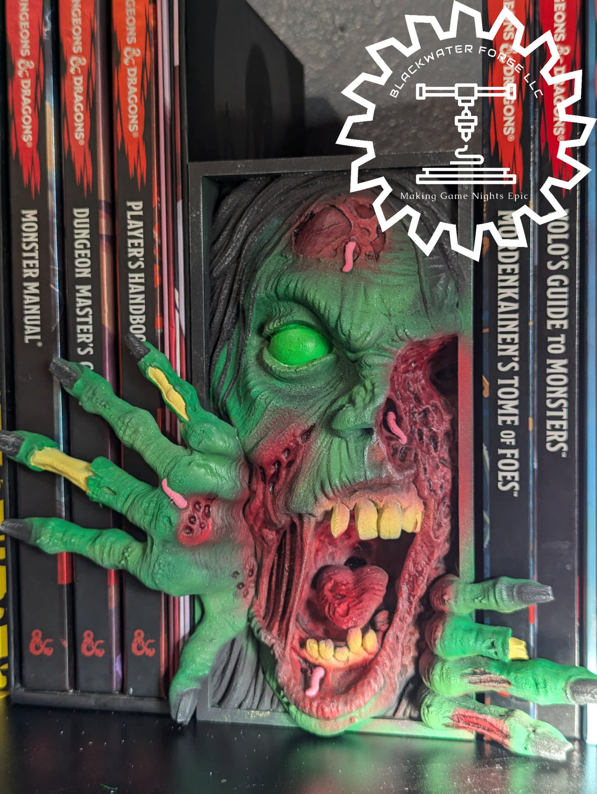 Zombie Undead Monster 3D Printed Book Nook- Miniatures of Madness- Beware the Undead!