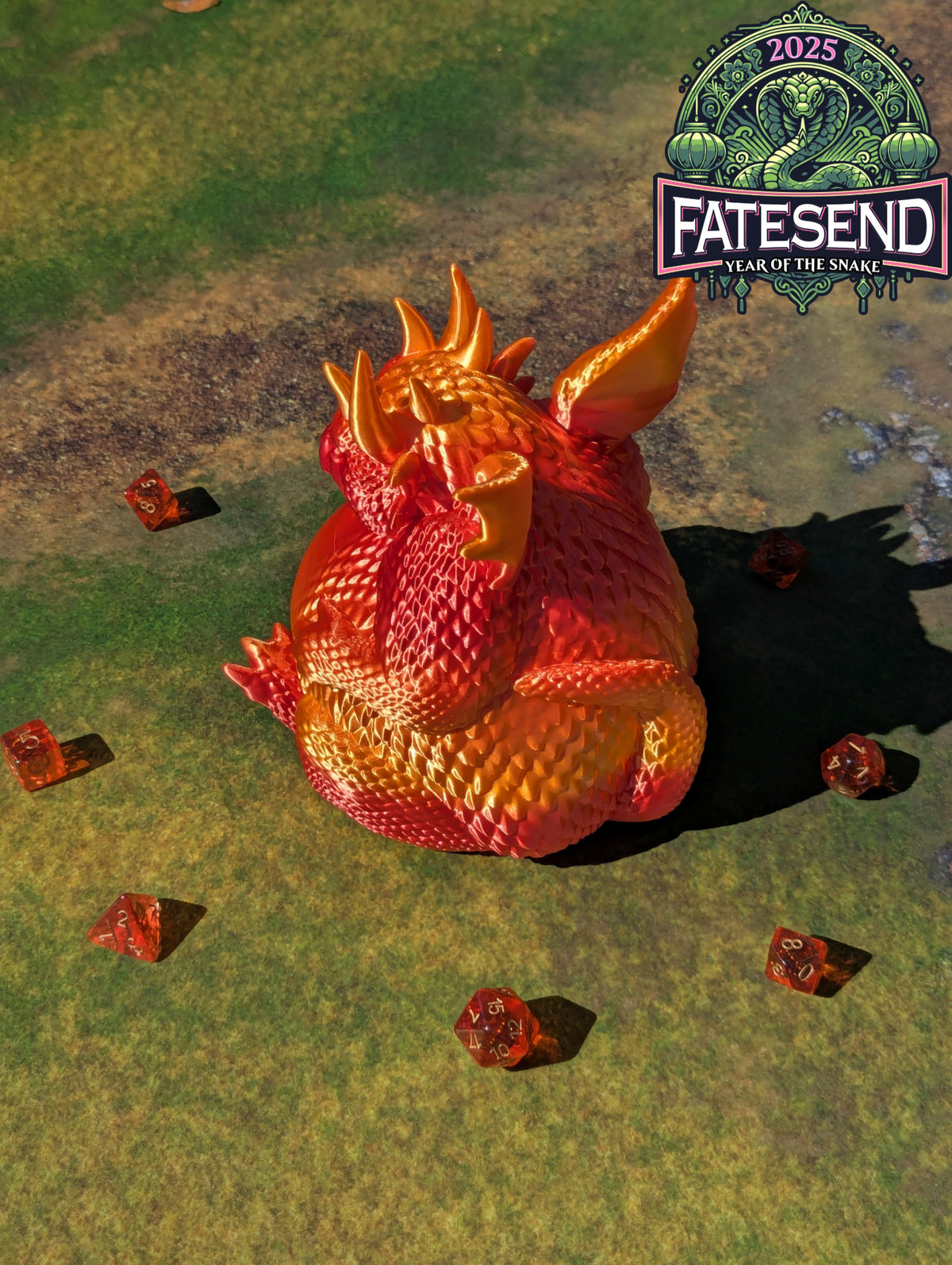 Chonky Baby 3D Printed Dice Jail - Fate's End Collection by Kim Bolt- Guard Your Dice in Style!