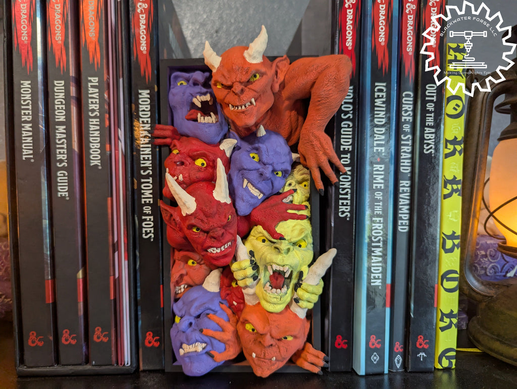 Imp Demons 3D Printed Book Nook- Miniatures of Madness- Step Into the Shadows!