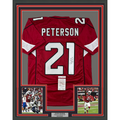 Framed Autographed/Signed Patrick Peterson 35x39 Arizona Red Football Jersey JSA COA