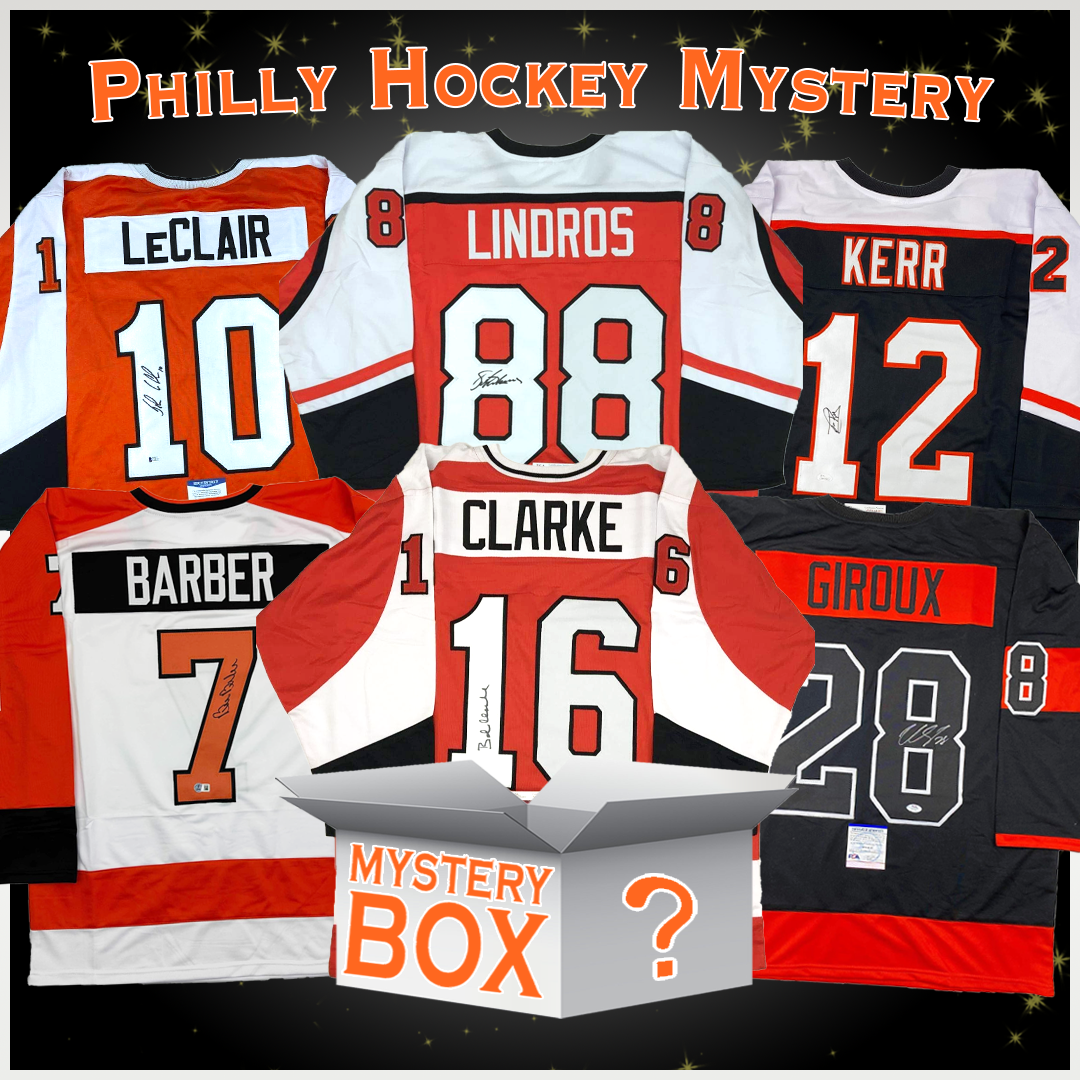 Autographed/Signed Philadelphia Hockey Jersey Mystery Box with PSA JSA or Beckett COA