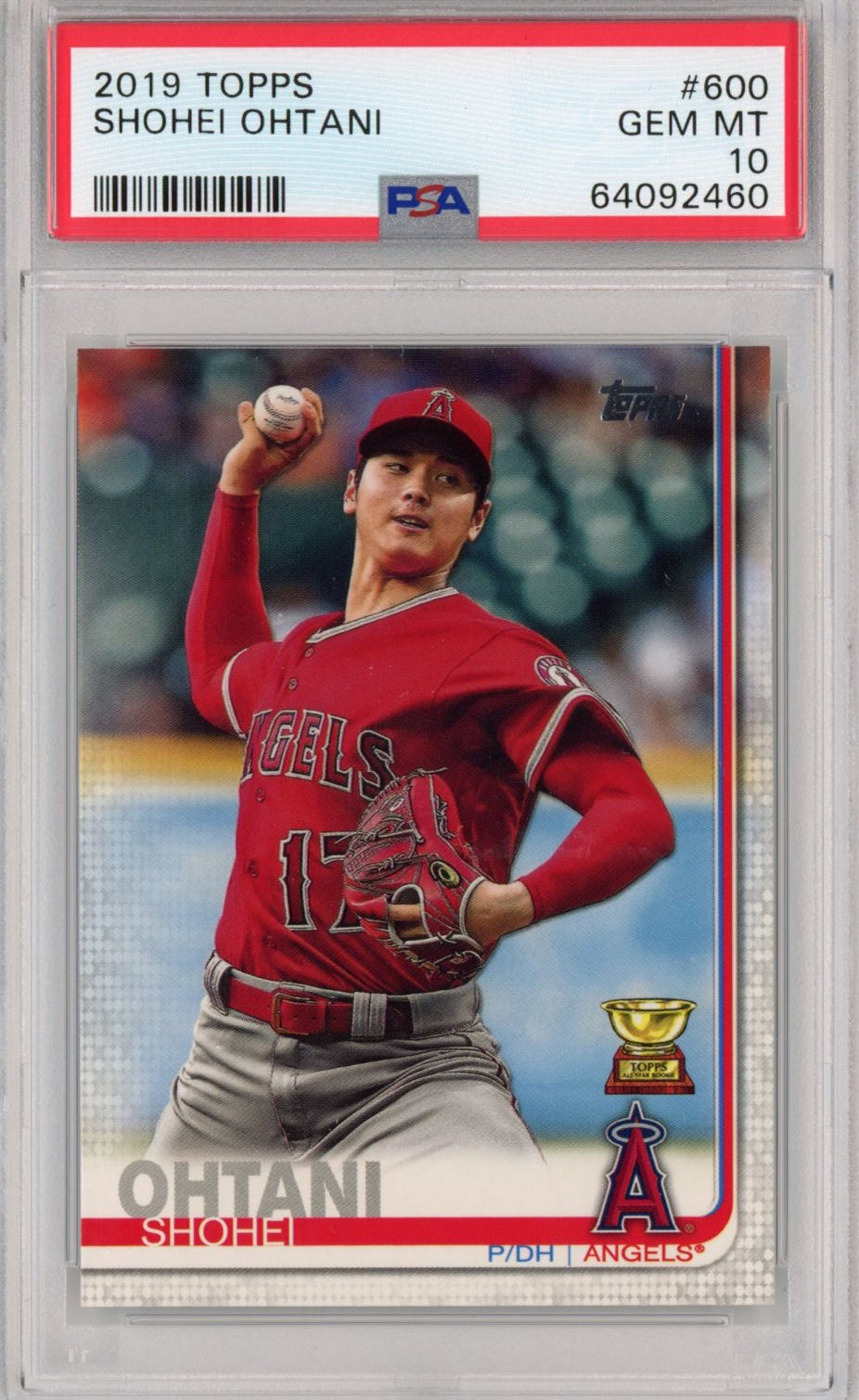 Graded 2019 Topps Shohei Ohtani #600 Rookie Cup RC Baseball Card PSA 10 Gem Mint