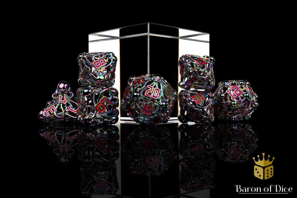 Denizens of the Deep Iridescent Metal RPG Dice Set | 7 Pieces