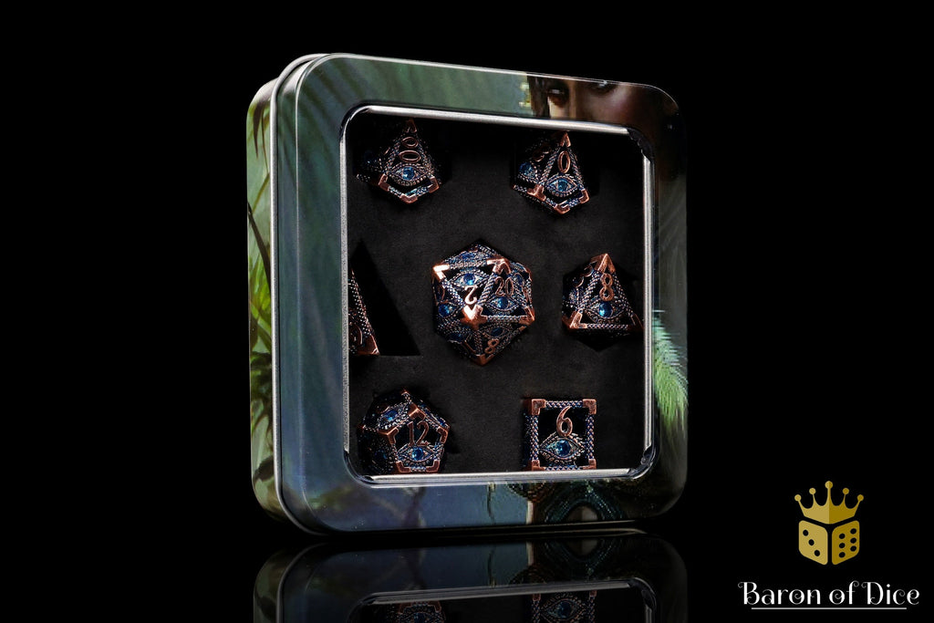 Eye of Providence Metal RPG Dice Set | 7 Pieces