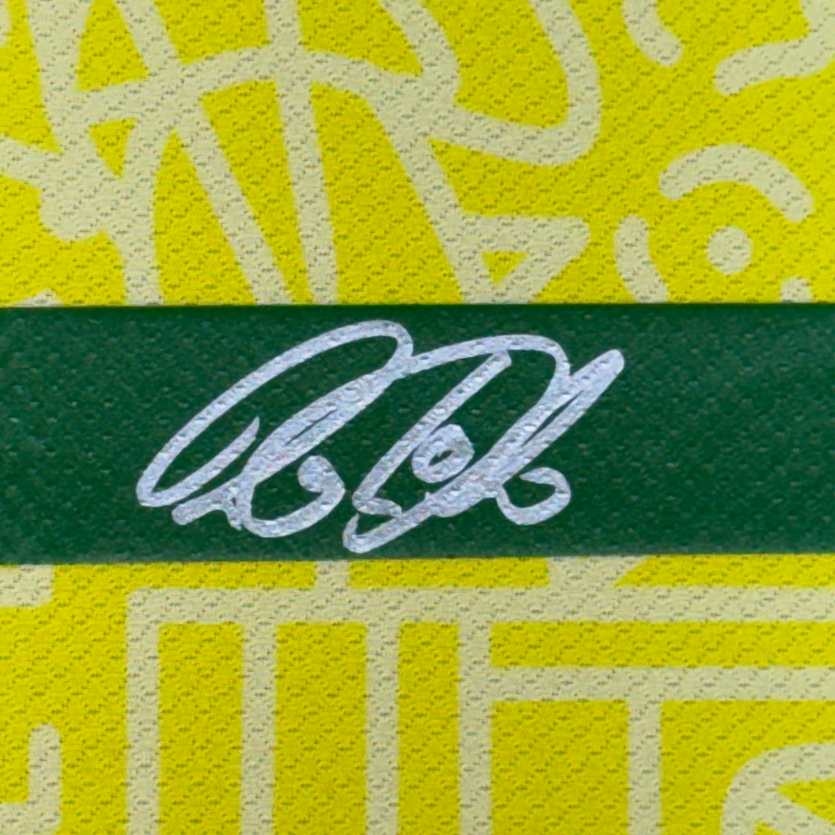 Framed Autographed/Signed Raphinha Raphael Belloli 35x39 Brazil Yellow Soccer Jersey Beckett BAS COA