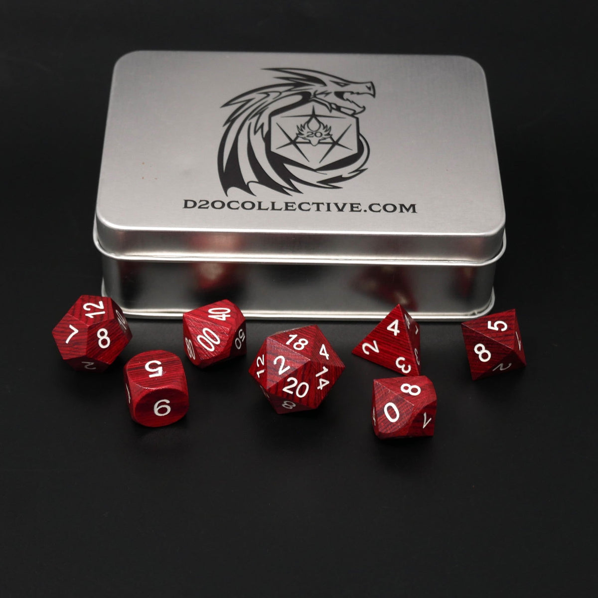 Redwood Forest - 7 Piece DnD Dice Set | Wood RPG Gaming Dice