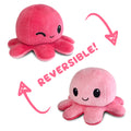 TeeTurtle Reversible Plushie: Octopus - Light Pink/Pink Wink - Mini