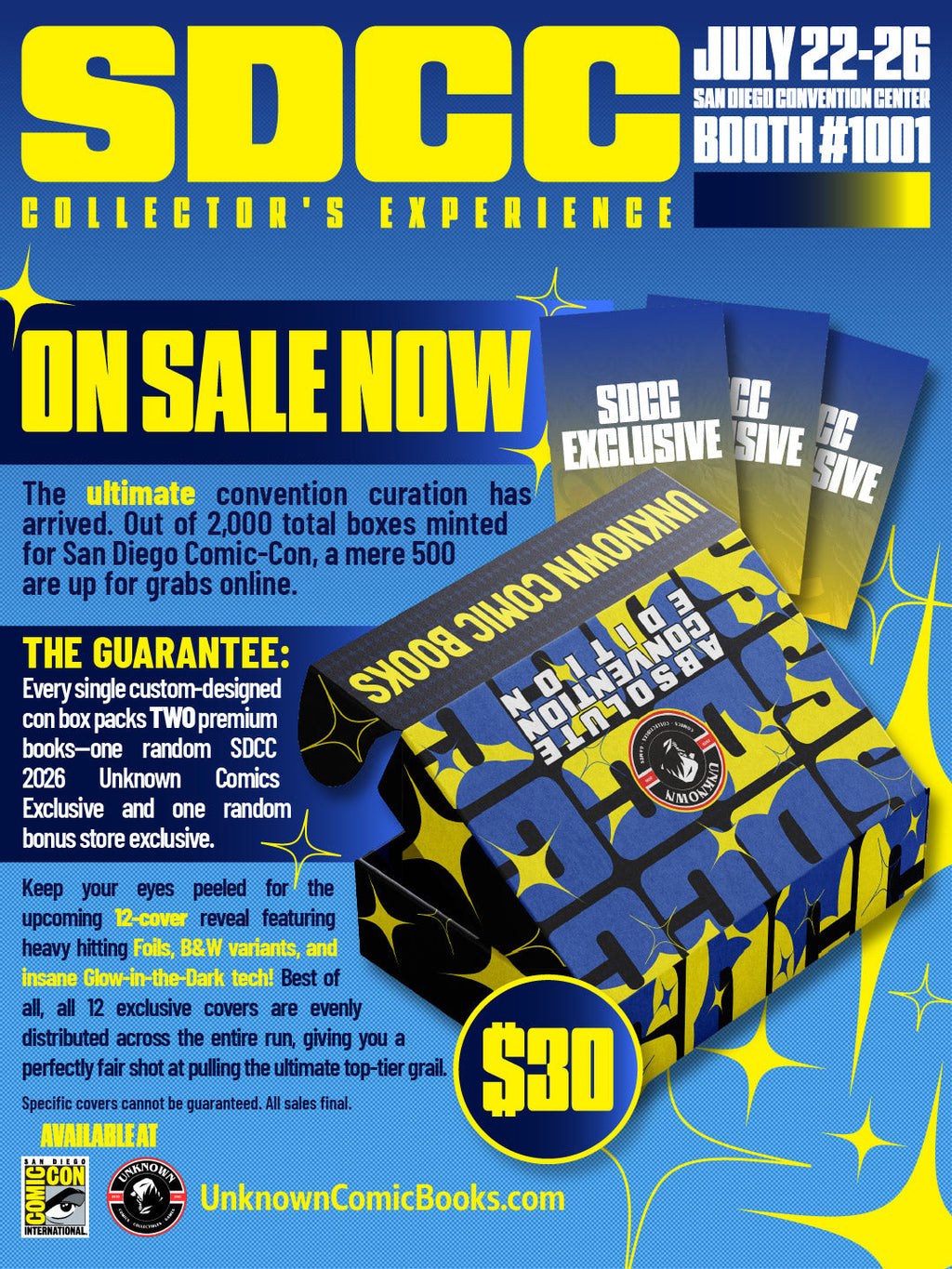 UNKNOWN COMICS SDCC 2026 MYSTERY EXCLUSIVE BOX (07/29/2026)
