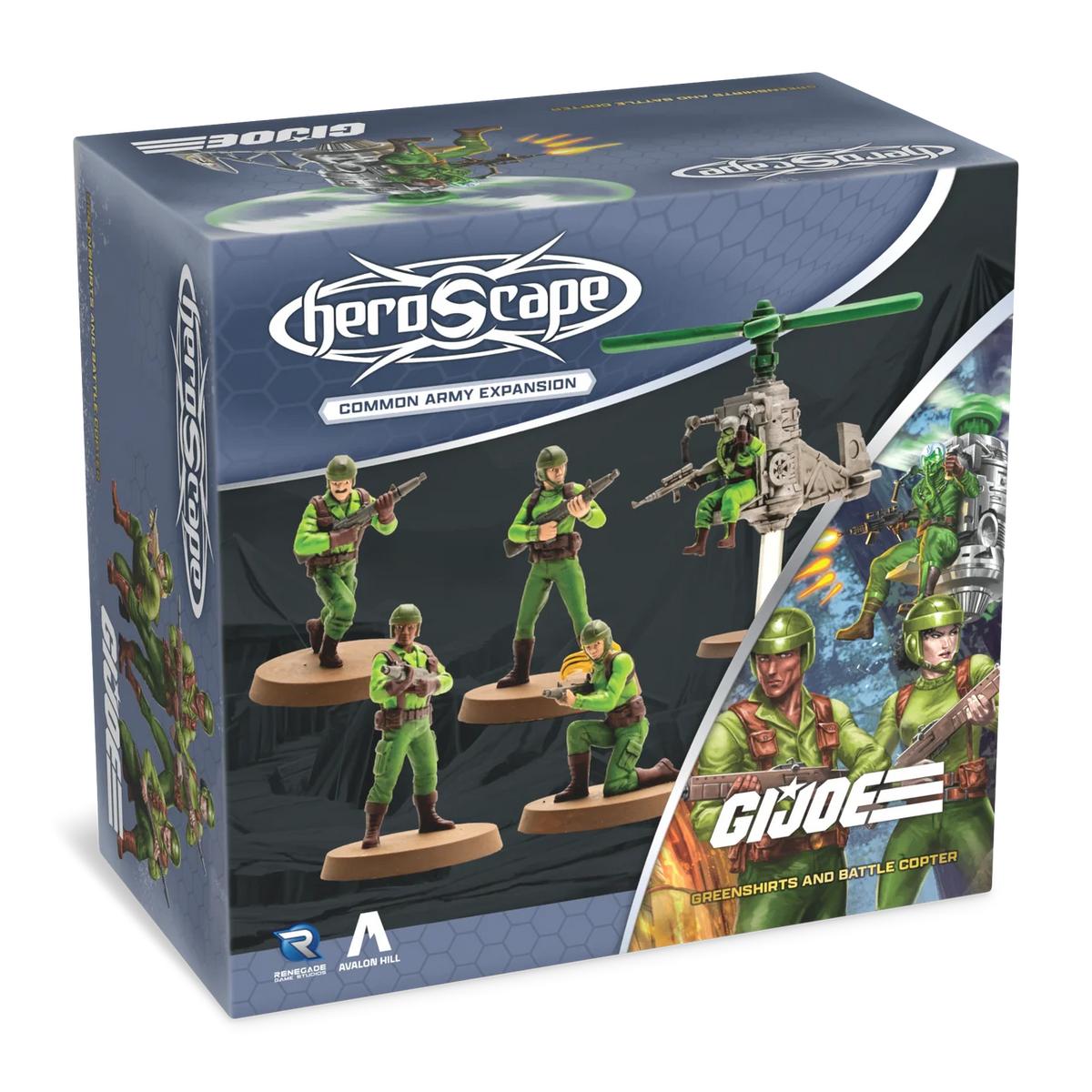 Heroscape: G.I. Joe - Greenshirts & Battle Copter Common Army Expansion