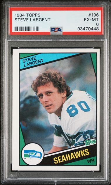 Graded 1984 Topps Steve Largent #196 Football Card PSA 6 EX-MT