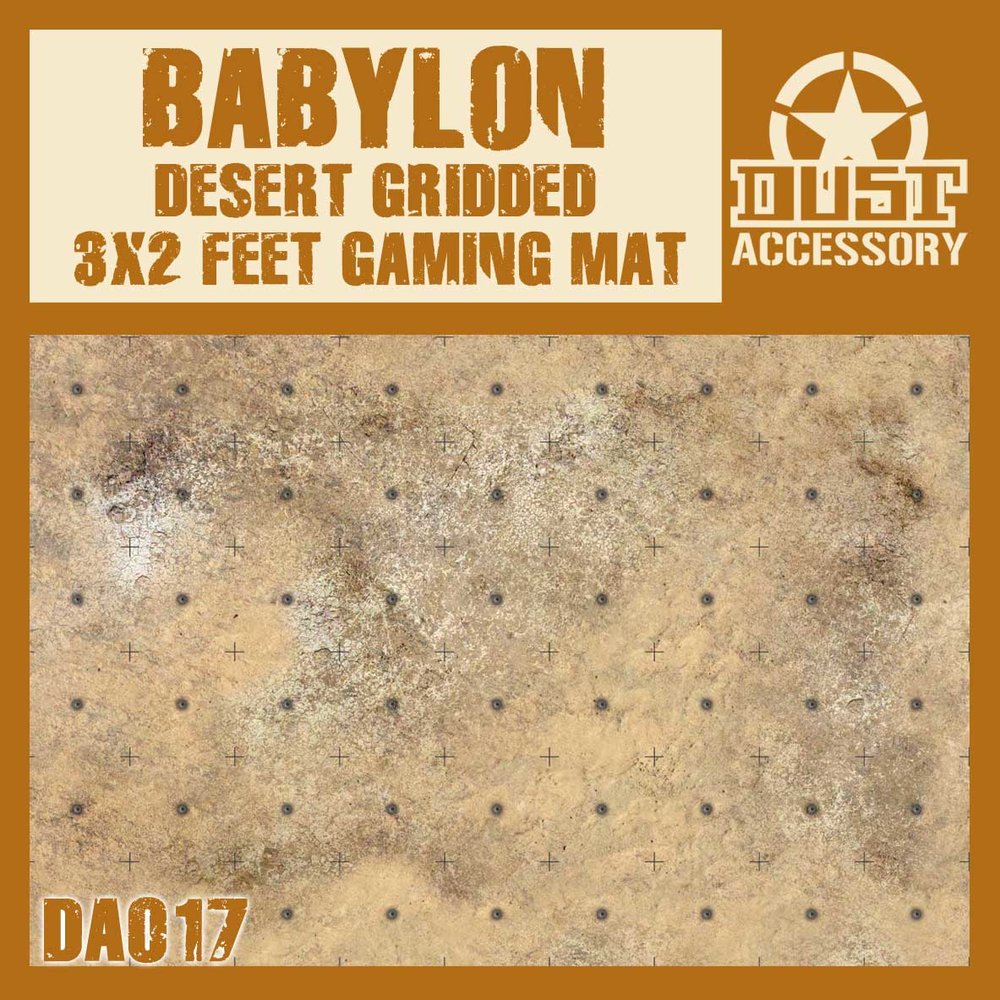 DUST 1947: Babylon Gaming Mat (Neoprene)  - Grid