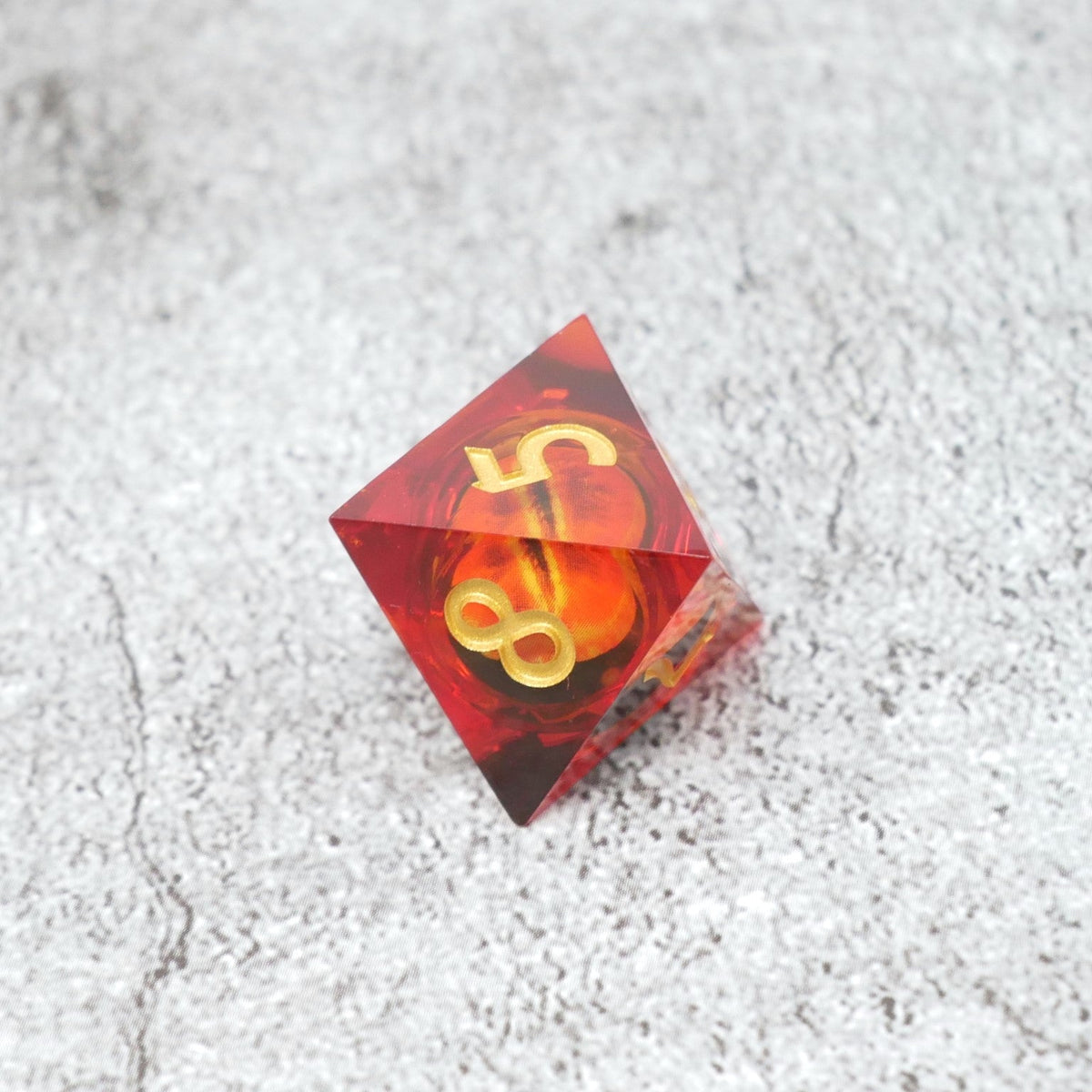 Sauron's Eye |  7 Piece Moving Eye DnD Dice Set | Acrylic RPG Gaming Dice