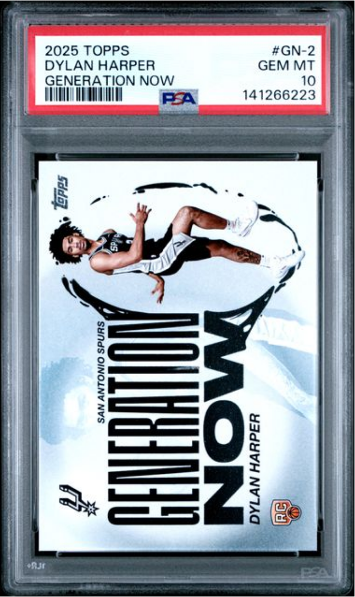 Graded 2025 Topps Dylan Harper #GN2 Generation Now Rookie RC Basketball Card PSA 10 Gem Mint