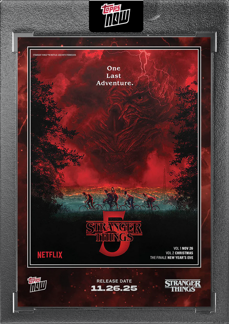 2025 Topps Now Stranger Things #STRA-SP01 Short Print Season 5 Cover Art Card
