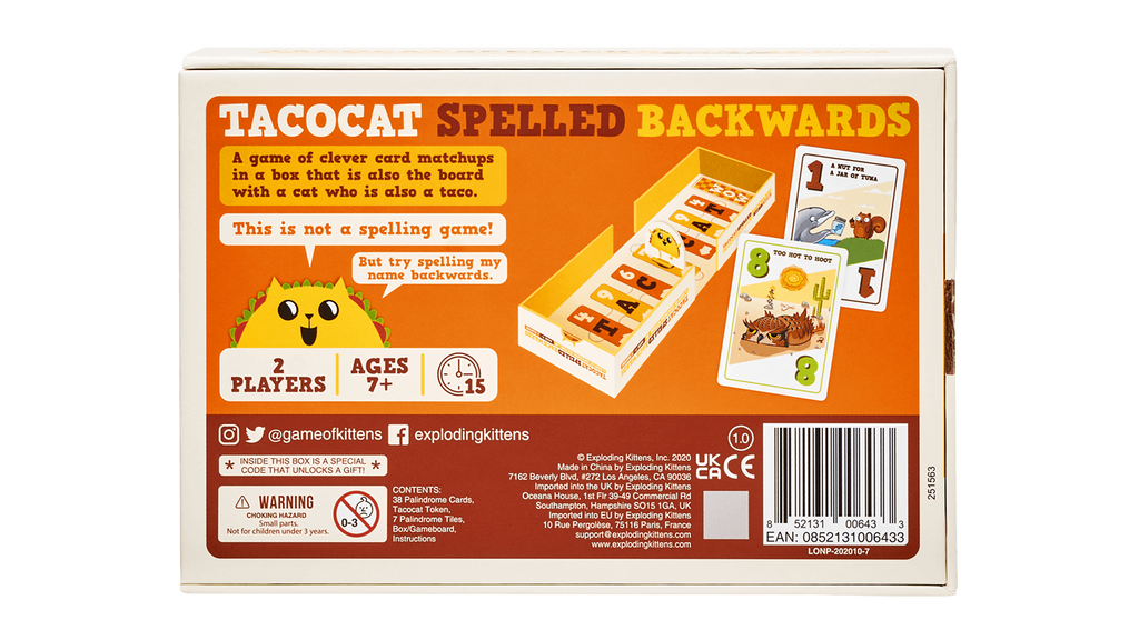 Tacocat Spelled Backwards