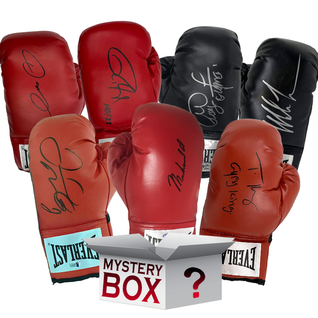 Autographed/Signed Boxing Glove Mystery Box with PSA JSA or Beckett COA