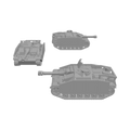StuH 42 Mid Schurzen MG Shield Railing model render, multiple views