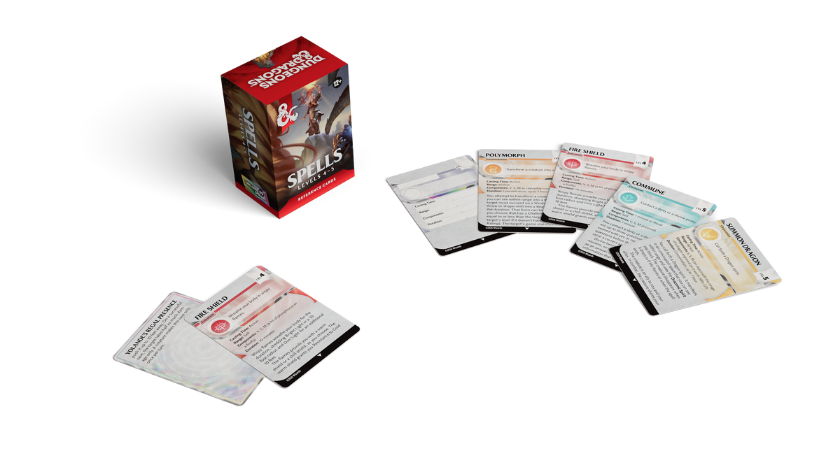D&D: Reference Cards - Spells: Levels 4-5