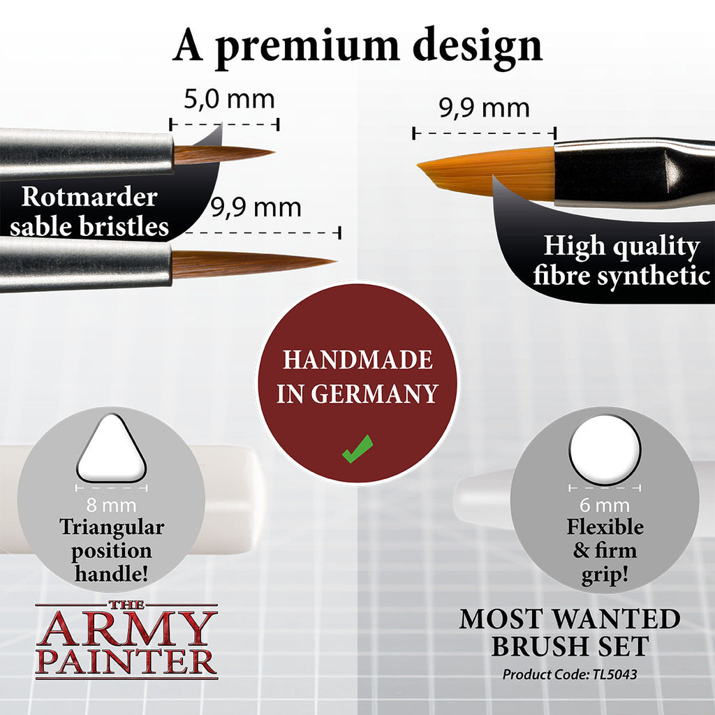 Army Painter Tools: Most Wanted Brush Set Pack