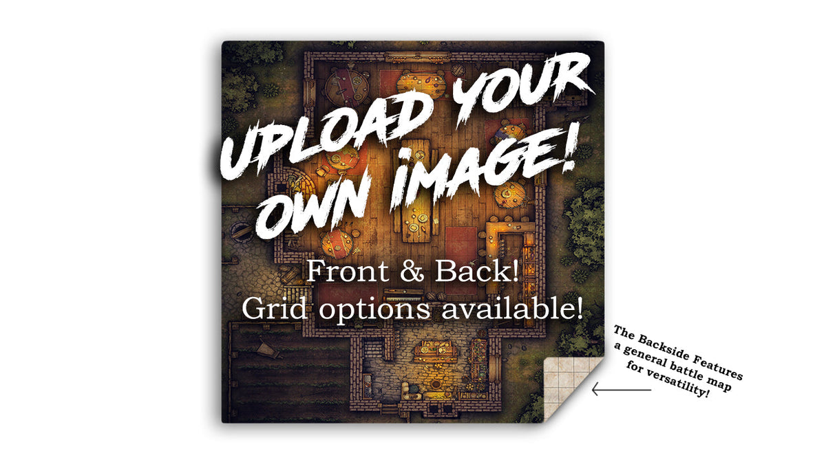 Custom TTRPG Battle Map | Double-Sided | 2ft x 2ft