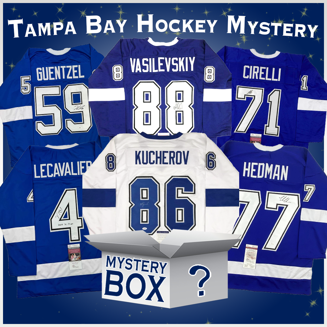 Autographed/Signed Tampa Bay Hockey Jersey Mystery Box with PSA JSA or Beckett COA