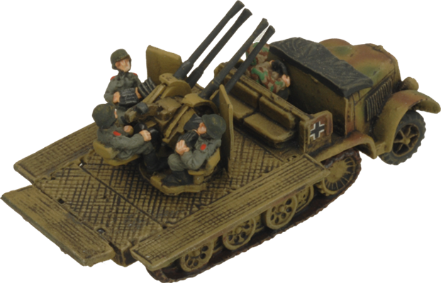 Flames of War: German SD KFZ 7/1 Quad AA Platoon (Mid War)