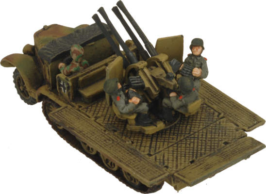 Flames of War: German SD KFZ 7/1 Quad AA Platoon (Late War)