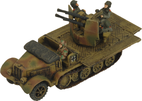 Flames of War: German SD KFZ 7/1 Quad AA Platoon (Late War)
