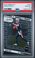 Graded 2024 Panini Absolute Drake Maye #103 Rookie RC Football Card PSA 10 Gem Mint