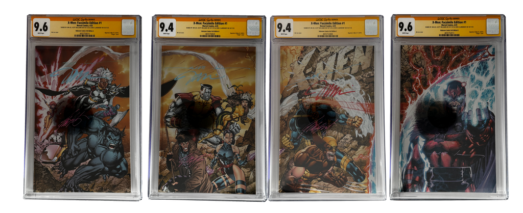 [TRIPLE SIGNED CGC YELLOW LABEL 4 PACK FOIL] X-Men 1991 #1 Facsimile Jim Lee | Claremont |  Williams Cover Var [Set #2]