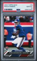 Graded 2024 Topps Now Malik Nabers #18 Rookie RC Football Card PSA 10 Gem Mint