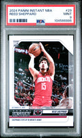 Graded 2024 Panini Instant NBA Reed Sheppard #29 Rookie RC Basketball Card PSA 9 Mint