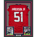 Framed Autographed/Signed Will Anderson Jr. 35x39 Houston Red Football Jersey PSA/DNA COA