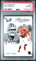 Graded 2024 Panini Prestige Will Shipley #389 Rookie RC Football Card PSA 10 Gem Mint