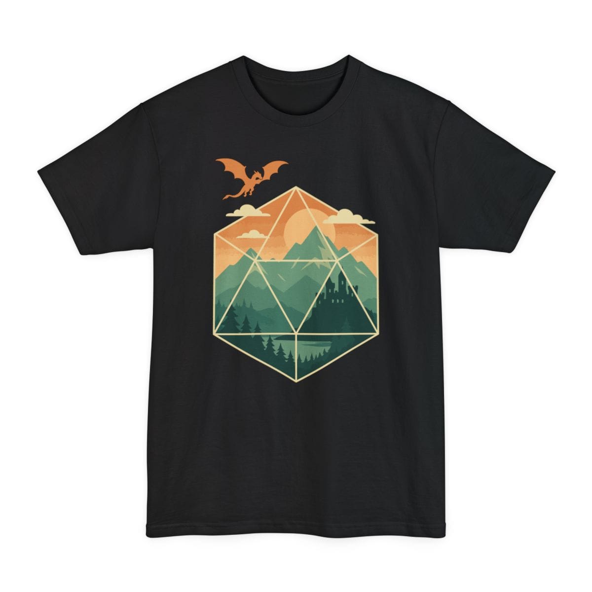 D20 Mountain Landscape Tall T-Shirt