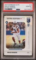 Graded 2024 Panini Donruss Elite Malik Nabers #14 Extra Edition Rookie RC Football Card PSA 10 Gem Mint